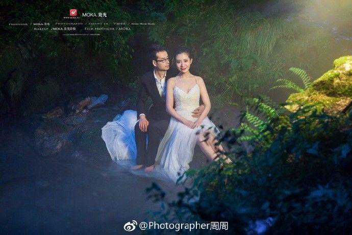 西安这一组秦岭里水边拍摄的结婚照仙气十足 你喜欢么？